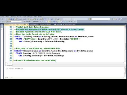 SQL Left join, outer join, working copy-paste