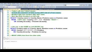 SQL Left join, outer join, working copy-paste