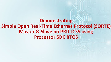Demonstrating simple open real-time ethernet protocol main and secondary on PRU-ICSS using SDK RTOS