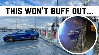 An ACCIDENT and a FLAT TIRE: this was our first TESLA long distance trip