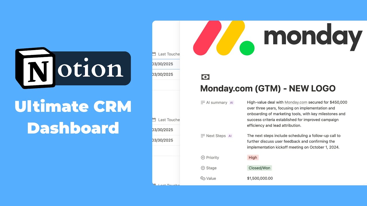 Need a Notion CRM Dashboard? | Enterprise Sales Client Management ...