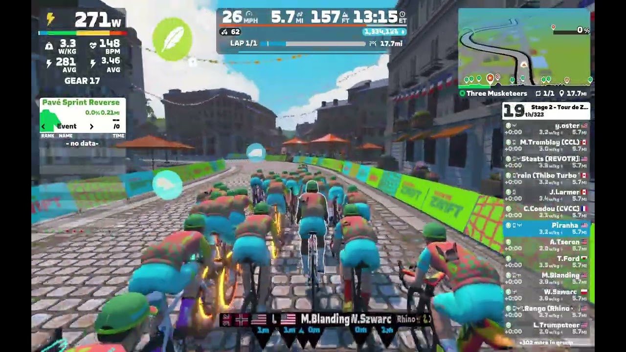 Tour de Zwift - RACE [Stage2] - France 2of3 [Three Musketeers] 1-17-2026