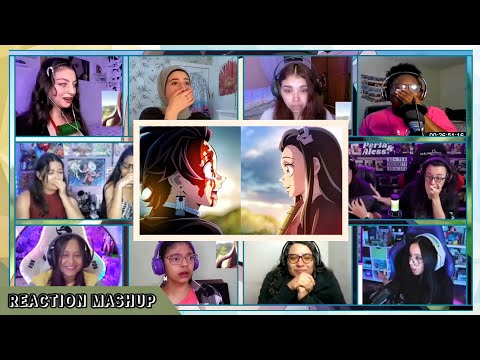 Girls Reaction Nezuko Conquers The Sun Demon Slayer Season 3 Final Episode Reaction Mashup