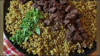 How to make Freekeh with veal meat طريقة تحضير  فريكة مع لحم عجل