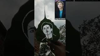 BTS Member RM handmade leaf art 🌿 #shorts