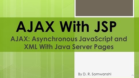 AJAX With JSP Example in Eclipse