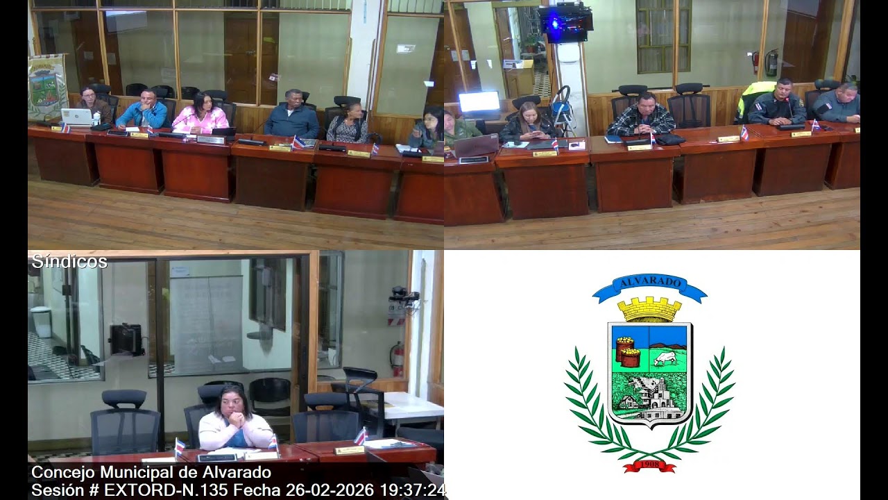 Sesión Extra Ordinaria # 135 del Concejo Municipal de Alvarado,  26.02.2026