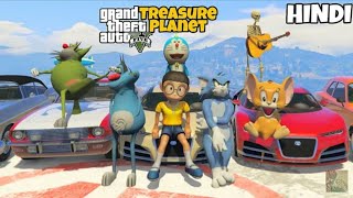 GTA 5: A New Journey for Treasure Planet|Oggy,Jack,Nobita,Doraemon,Tom,Jerry,Skeleton In GTA 5| screenshot 5