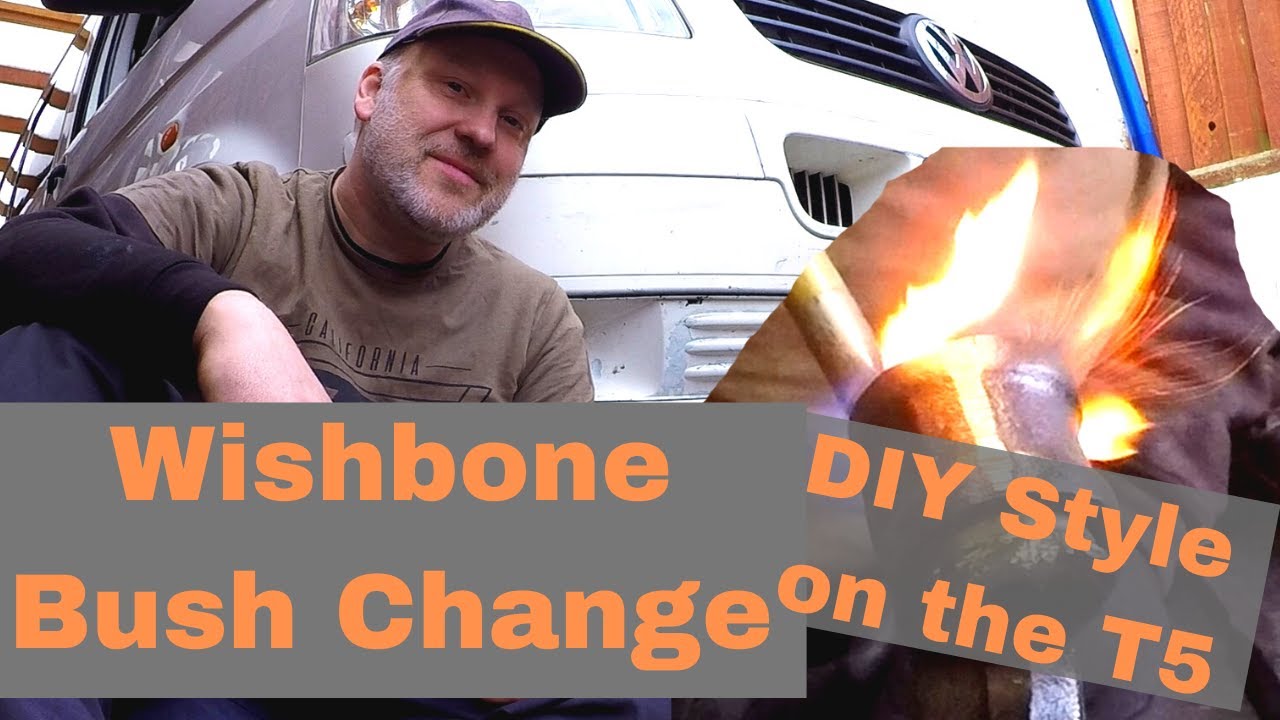 Wishbone bush replacement VW T5 DIY, pass me the hammer! 