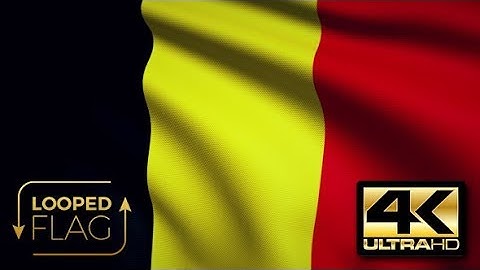 Flag 4K Belgium On Realistic Looping Animation With Highly Detailed Fabric | Motion Graphics -