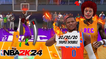 I took my DEMIGOD PG BUILD into THE REC and attempted RUSSELL WESTBROOK’S TRIPLE DOUBLE RECORD.