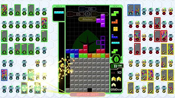 my tetris line clear sends 10 lines in tetris 99 teams!!!!!!