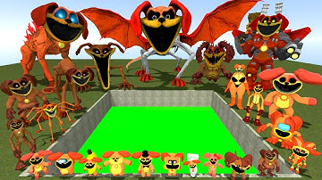 Destroy Evolution Of Smiling Critters Army in TOXIC HOLE - Poppy Playtime Chapter 3 in Garry