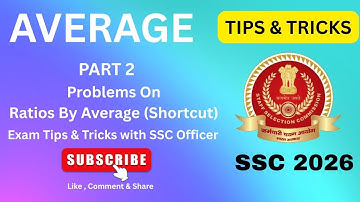 Part 2: Problems on Ratios by Average(Shortcut) #ssc #ssccgl #average #govtexams #govtjobs #shorts 