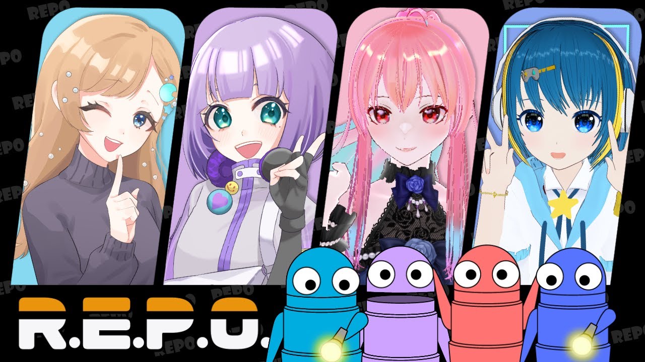 【4人コラボ】女子でわいわいR.E.P.Oする！！【JP EN Vtuber】