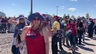 Thousands of Trump supporters line up outside Michigan rally