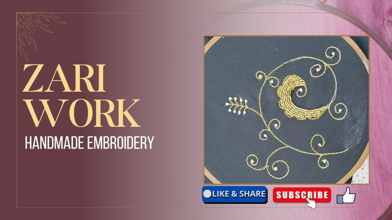 Zari work #indianfashion #fabricart #handembroidery #embroideredclothing