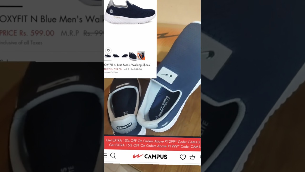 Campus slip on walking Men's shoes ₹599 |Campus return policy| Official website link in description