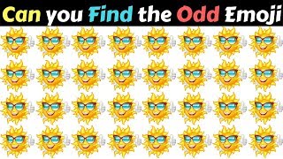 Find The Odd Emoji Out | Spot The Difference Emoji Vol#15 | Emoji Puzzle Quiz | Find the difference