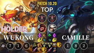 RW Holder Wukong vs Camille Top - KR Patch 10.20