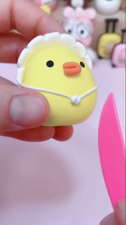DIY How To Make Miniature Realistic Baby Duck Keychain with polymer clay #miniature#clay#creative#po
