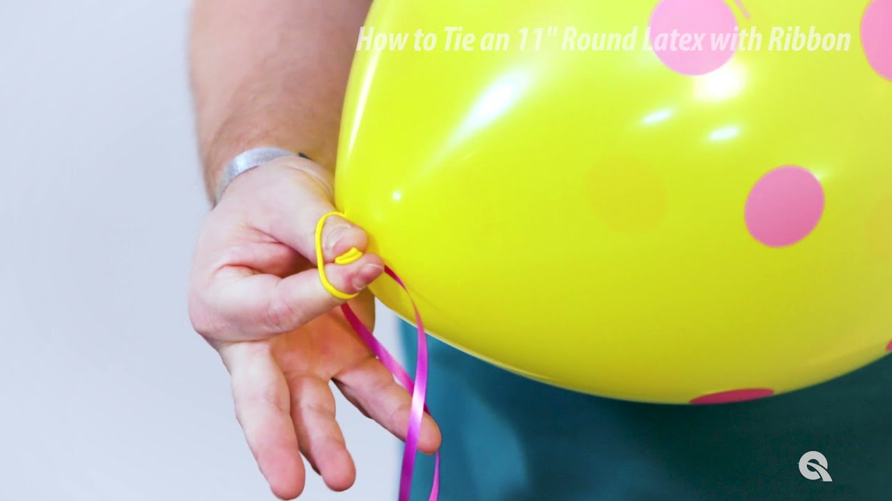 How To Tie 11 Round Latex & Ribbon at Once 