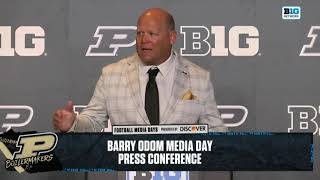 GoldandBlack.com video: Purdue coach Barry Odom B1G Media Days Press Conference