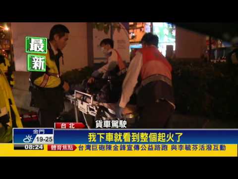 騎士疑恍神直撞小貨車  機車成火球－民視新聞