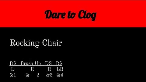 Rocking Chair Step  - Clogging Step Teach