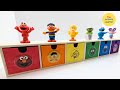 Sesame street surprise boxes  learn colors  educationals for toddlers