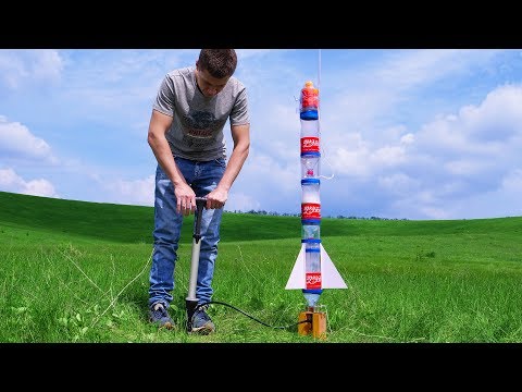 Building Powerful Dual Thrust Water Rocket with Parachute