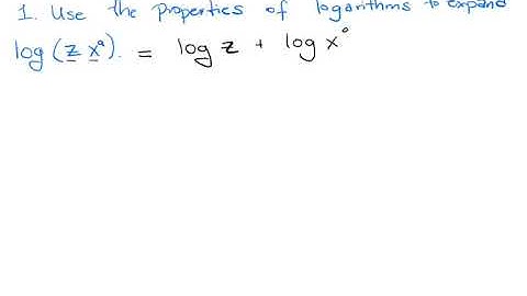 Expanding a logarithmic expression problem type 1