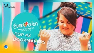 Eurovision Song Contest 2018. Bookmakers (odds) top 43 before rehearsals (17/03/2018) Eurovision Song Contest 2018. Bookmakers (odds) top 43 before rehearsals (17/03/2018)