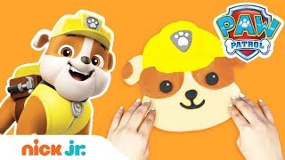 Make DIY PAW Patrol Characters w\/ Slime! 🐶 Slime Time Ft. Rubble | Stay Home #WithMe | Nick Jr.