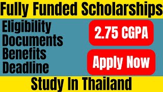 Fully Funded Chulabhorn Graduate Institute (CGI) Scholarships 2023-2024 To Study In Thailand