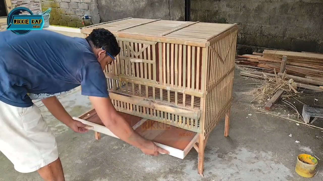 Membuat kandang pembesaran anak ayam model pintu geser