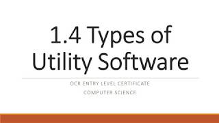 OCR Entry Level Certificate in Computer Science   Utility Software screenshot 4