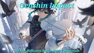 All Pro Difficulty Songs 100% Completion (Genshin Impact Event)