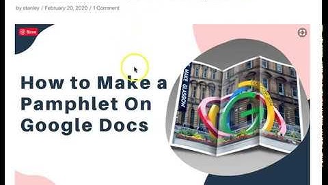 How to Make a Pamphlet on Google Docs