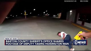 Barton County Sheriff’s Office shares footage of deputy tasing Hoisington man