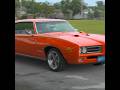 1969 Pontiac GTO Judge Classic Car Exhaust Sound Drive By at the Car Show Cruise In