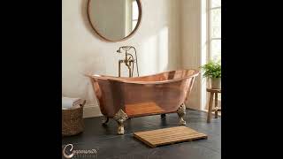 Freestanding Clawfoot Copper Bathtub 🛁✨ Timeless Luxury
