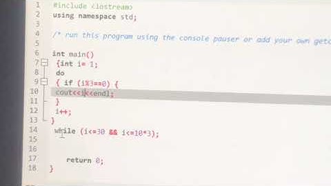 Program kelipatan 3 menggunakan do while