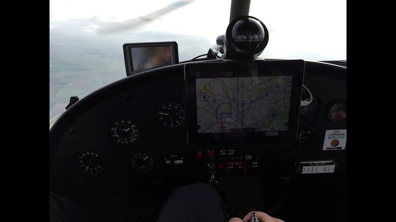 Ikarus C42 Paderborn Haxterberg (EDLR) Cockpit Video - YouTube