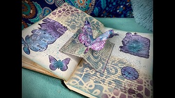 Altered Book Art Journal end of year 2021 Flip Through