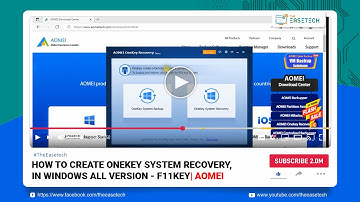 HOW TO CREATE ONEKEY  WINDOWS SYSTEM RECOVERY USED AOMEI APLICATION | AOMEI FULL DETAIL