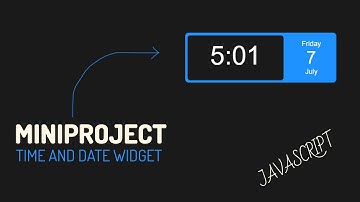 Mini Time  Date Widget  JavaScript Project With Source Code