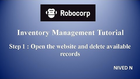 Robocorp : Inventory Management Tutorial- Step 1