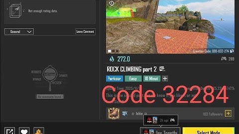 Bgmi wow Parkour map code 32274 | Rock climbing part 2 | #bgmilive #bgmi #pubg #pubgmobile