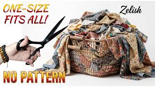 No Pattern, Fits All Sizes! Sew a Stunning Circle Skirt From Fabric Scraps
